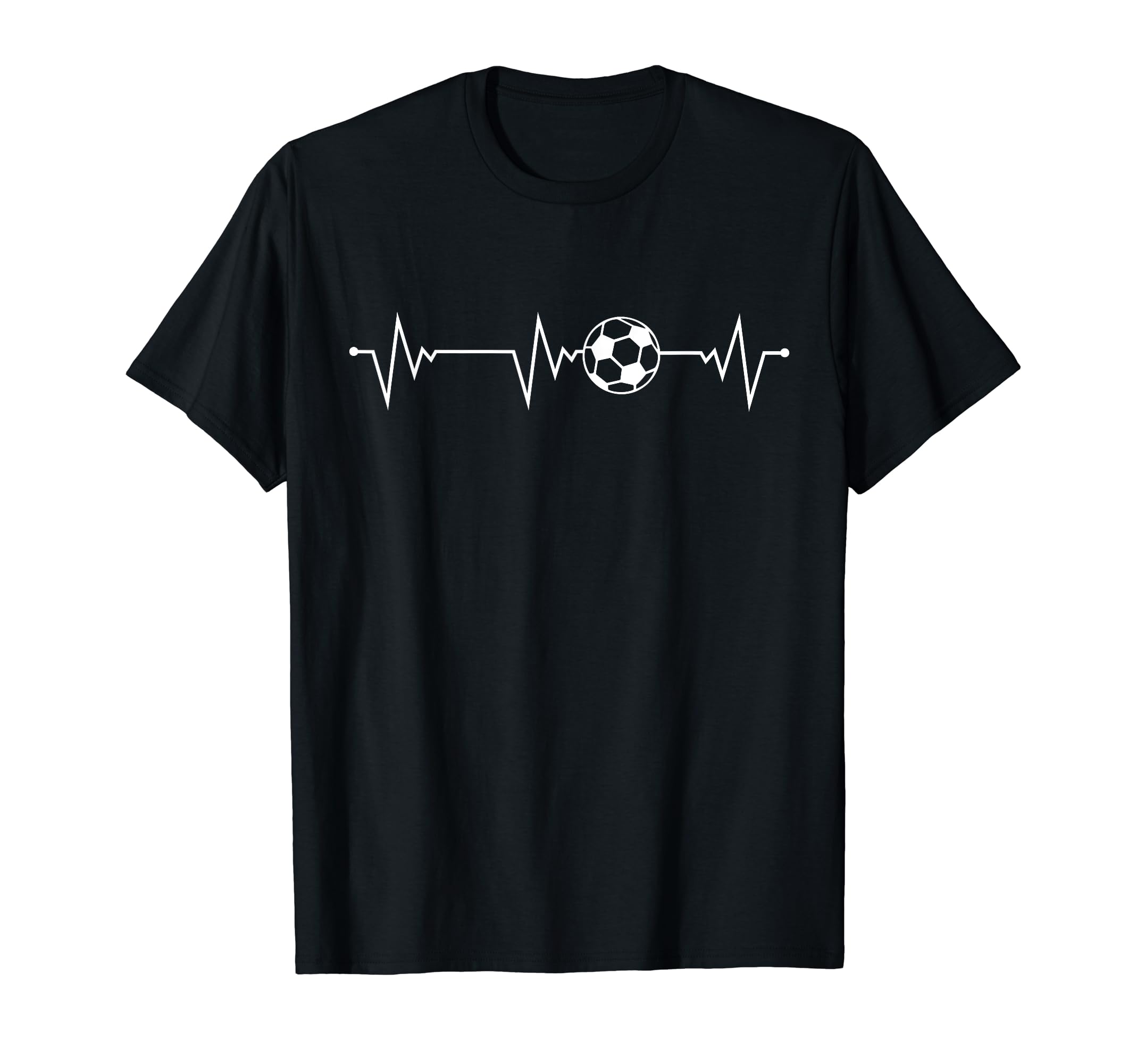 Heartbeat Soccer And Football And T-Shirt - Casual Everyday Wear for Adults - T-Shirt, Sweatshirt, Hoodie