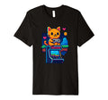 Cat Gamer Pixel Art Gaming Lover Gift T-Shirt - Minimalist Print Unisex - T-Shirt, Sweatshirt, Hoodie