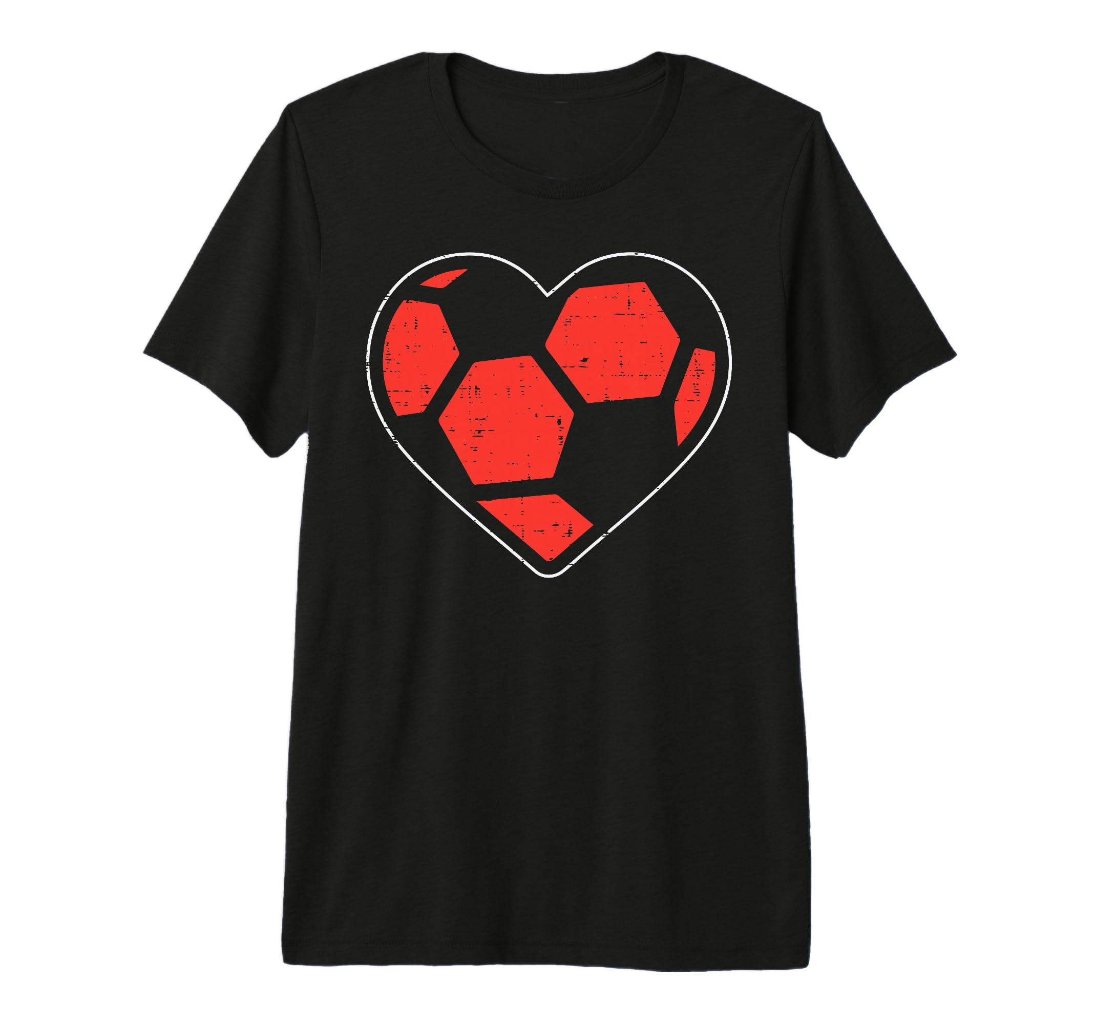 Heart Soccer Ball Football Valentines Day T-Shirt - Unique Graphic Unisex - T-Shirt, Sweatshirt, Hoodie