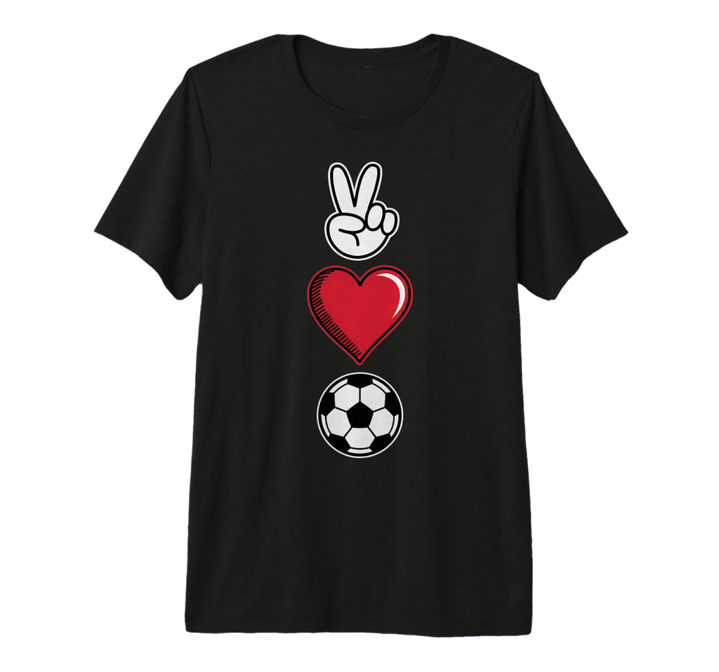 Peace Love Soccer Simple Player Coach T-Shirt - Streetwear Style Men Women - T-Shirt, Sweatshirt, Hoodie