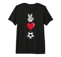 Peace Love Soccer Simple Player Coach T-Shirt - Streetwear Style Men Women - T-Shirt, Sweatshirt, Hoodie