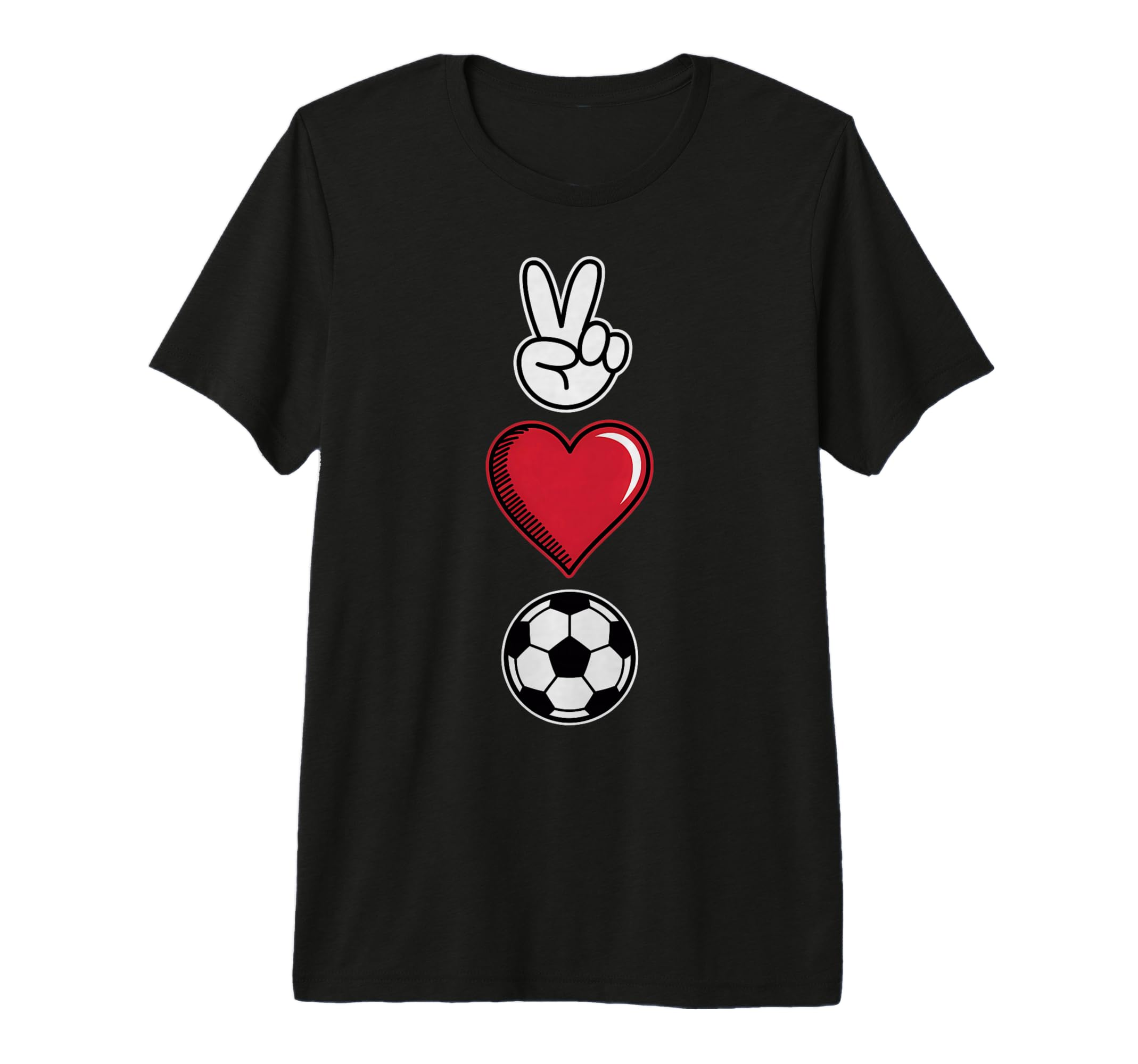 Peace Love Soccer Simple Player Coach T-Shirt - Streetwear Style Men Women - T-Shirt, Sweatshirt, Hoodie