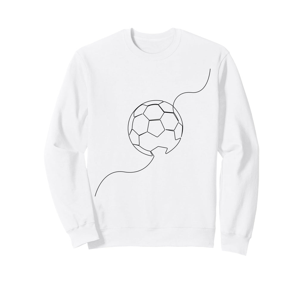 One Line Art Minimalist Soccer Sweatshirt - Streetwear Style for Adults - T-Shirt, Sweatshirt, Hoodie