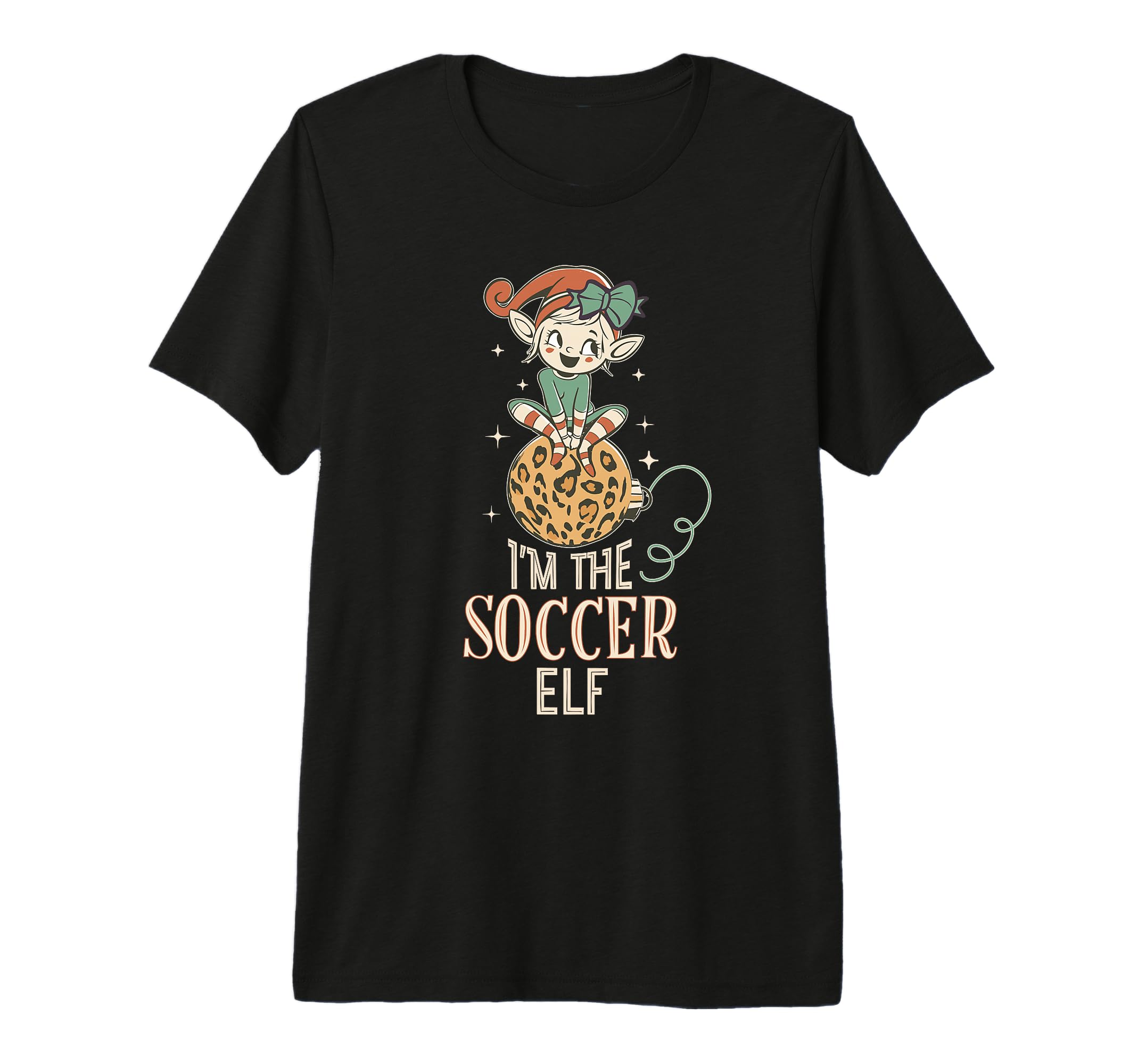 Im Soccer Elf Matching Family Leopard Tri T-Shirt - Novelty Apparel Unisex - T-Shirt, Sweatshirt, Hoodie