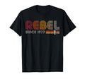 Rebel Since 1977 Space Typography T-Shirt - Unique Graphic Unisex - T-Shirt, Sweatshirt, Hoodie
