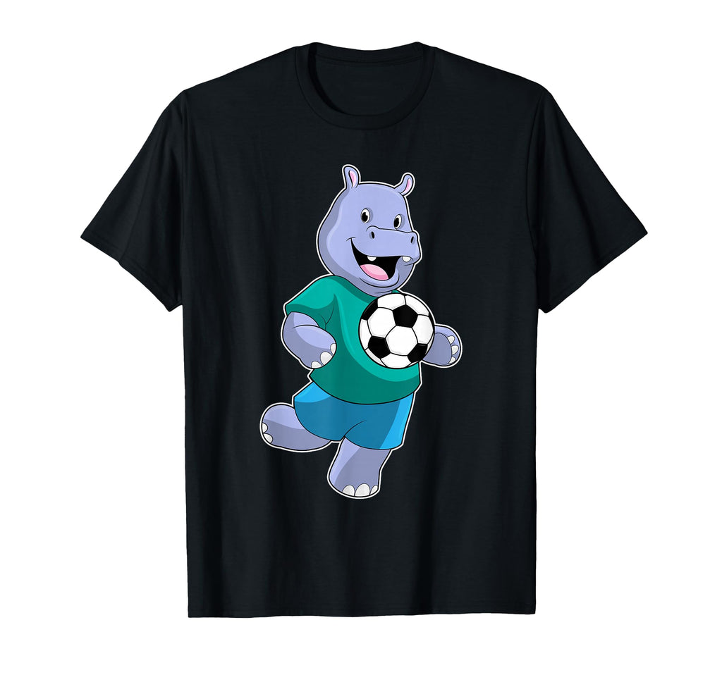 Hippo Soccer Player Soccer Sports T-Shirt - Trendy Graphic for Adults - T-Shirt, Sweatshirt, Hoodie