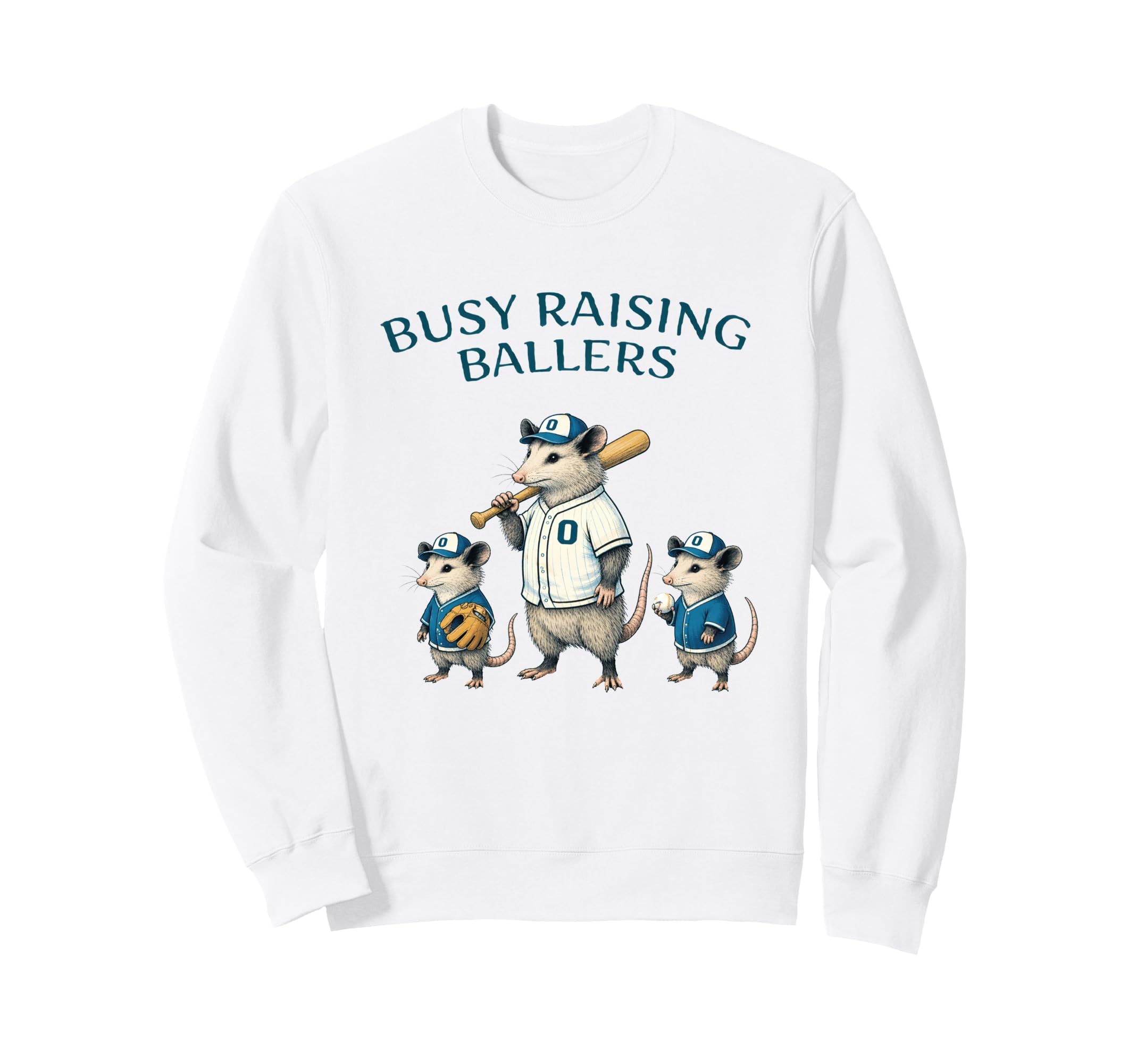 Busy Raising Baller Baseball Softball Sweatshirt - Graphic Print Men Women - T-Shirt, Sweatshirt, Hoodie