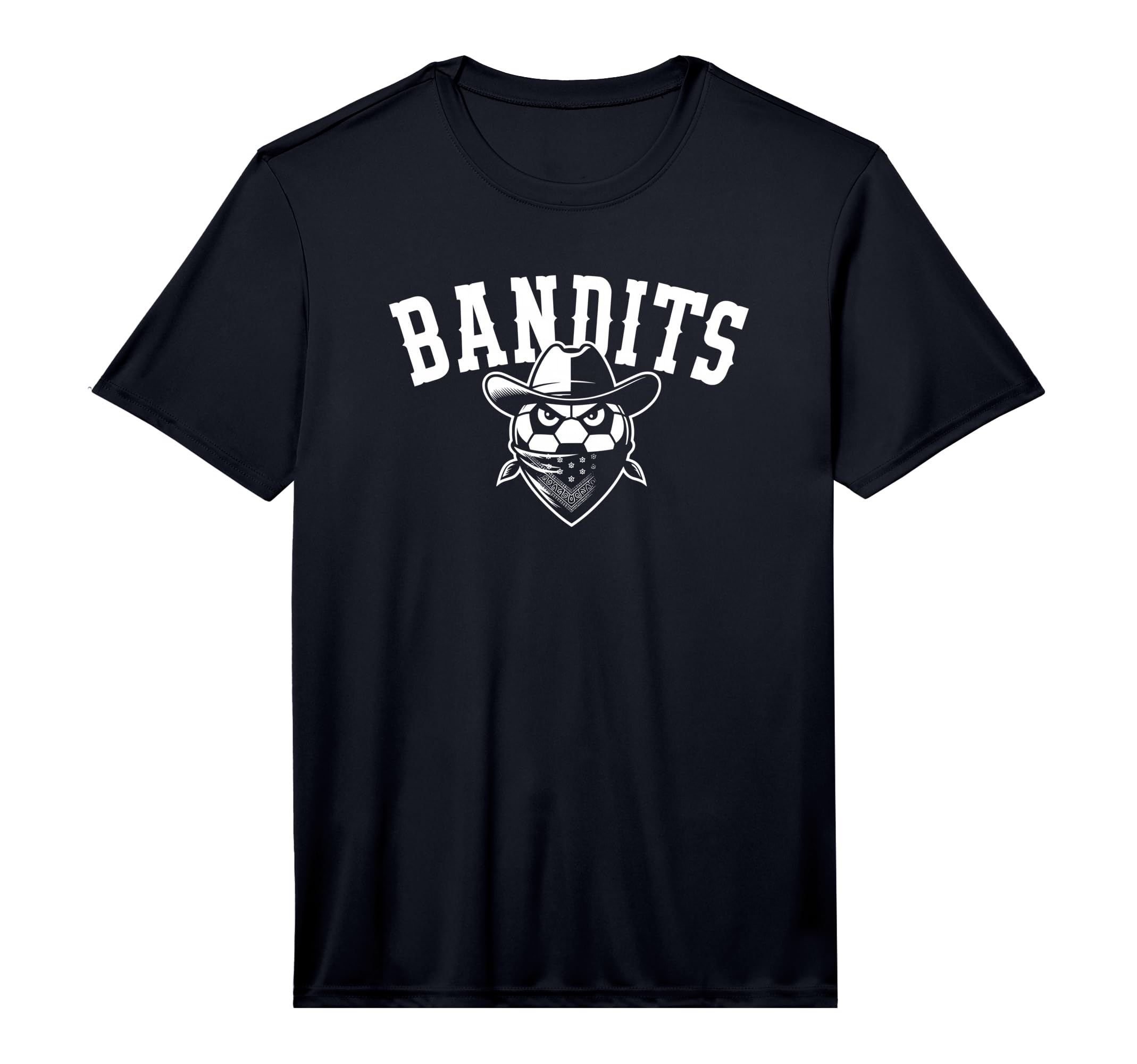 Bandits Soccer Mascot Players And T-Shirt - Minimalist Print for Adults - T-Shirt, Sweatshirt, Hoodie