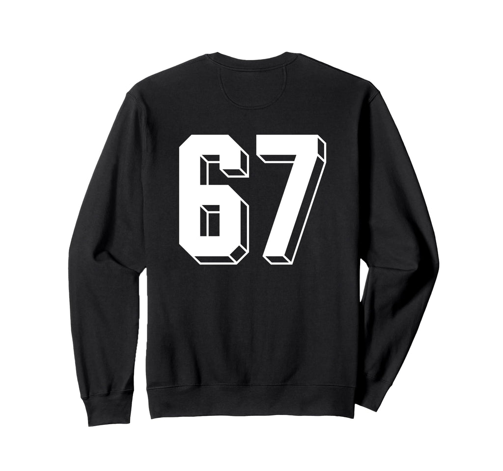 Number 67 Backside 80S 90S Team Sweatshirt - Graphic Print Men Women - T-Shirt, Sweatshirt, Hoodie