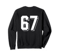 Number 67 Backside 80S 90S Team Sweatshirt - Graphic Print Men Women - T-Shirt, Sweatshirt, Hoodie