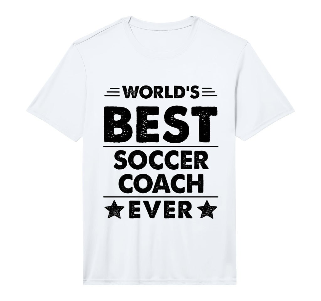Mens Worlds Best Soccer Coach Ever T-Shirt - Minimalist Print for Adults - T-Shirt, Sweatshirt, Hoodie