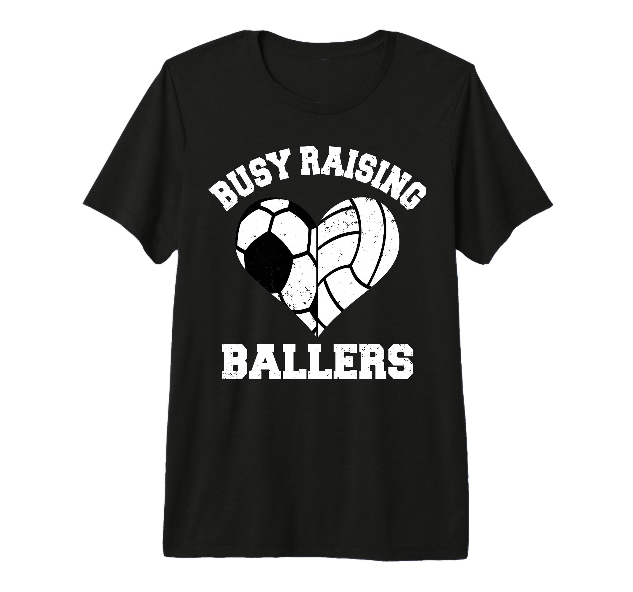Busy Raising Ballers Soccer Volleyball T-Shirt - Graphic Print for Adults - T-Shirt, Sweatshirt, Hoodie