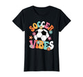 Soccer Vibes Soccer Player Groovy T-Shirt - Minimalist Print for Adults - T-Shirt, Sweatshirt, Hoodie