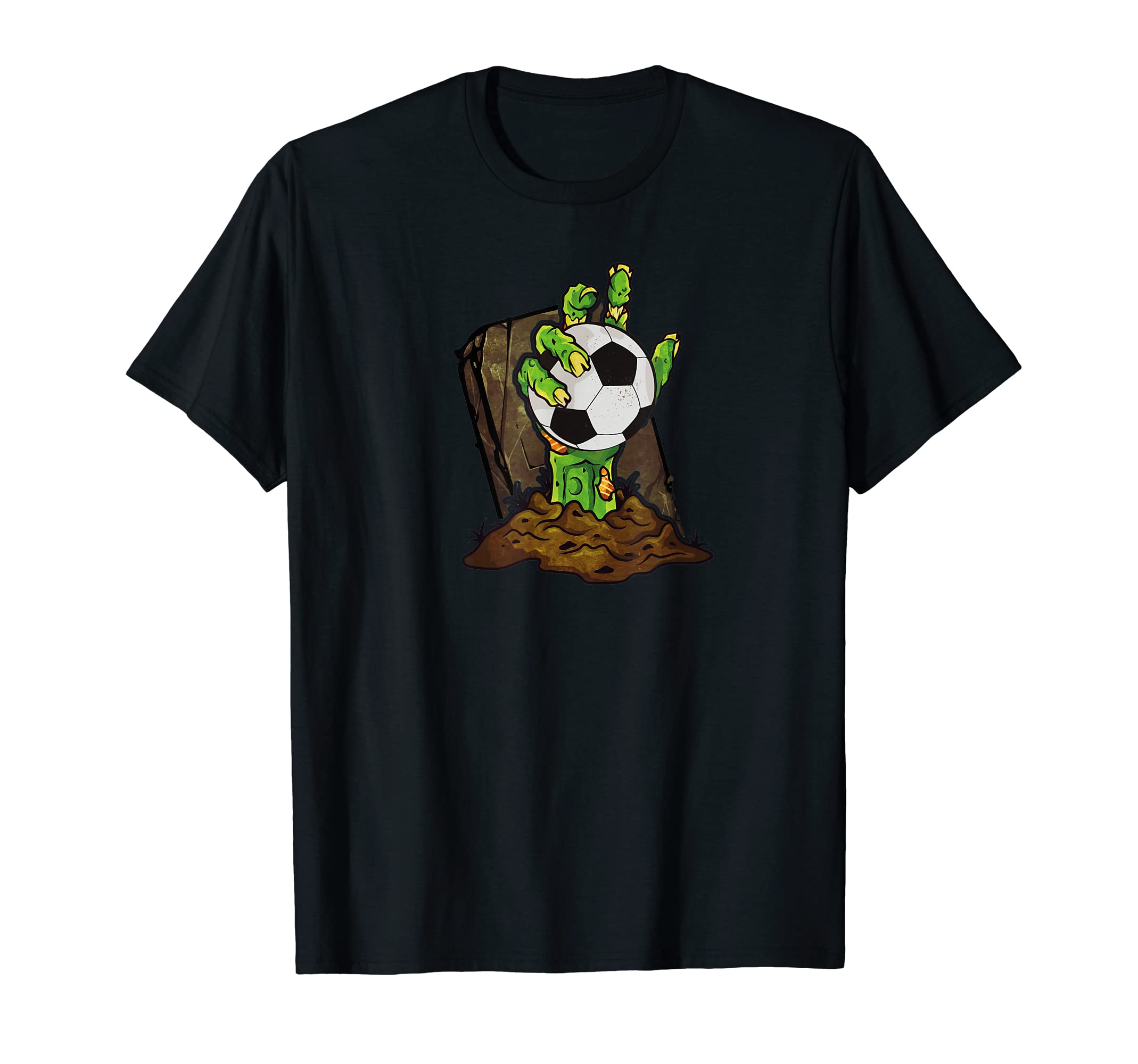 Zombie Soccer Player Funny Scary T-Shirt - Custom Art Print Unisex - T-Shirt, Sweatshirt, Hoodie