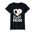 Ball Mom Soccer Baseball Heart Sports T-Shirt - Novelty Apparel for Adults - T-Shirt, Sweatshirt, Hoodie