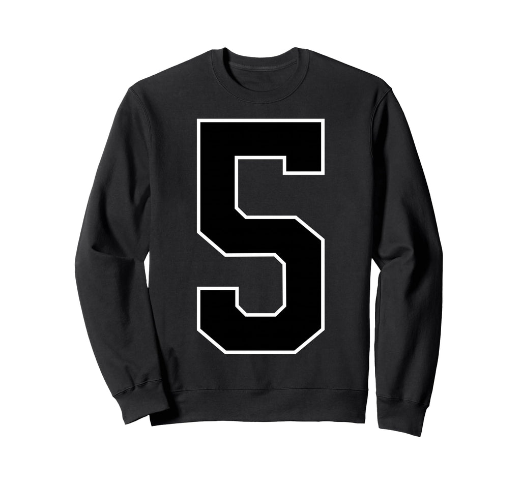 Black Sports Team Number 5 Fan Sweatshirt - Streetwear Style for Adults - T-Shirt, Sweatshirt, Hoodie