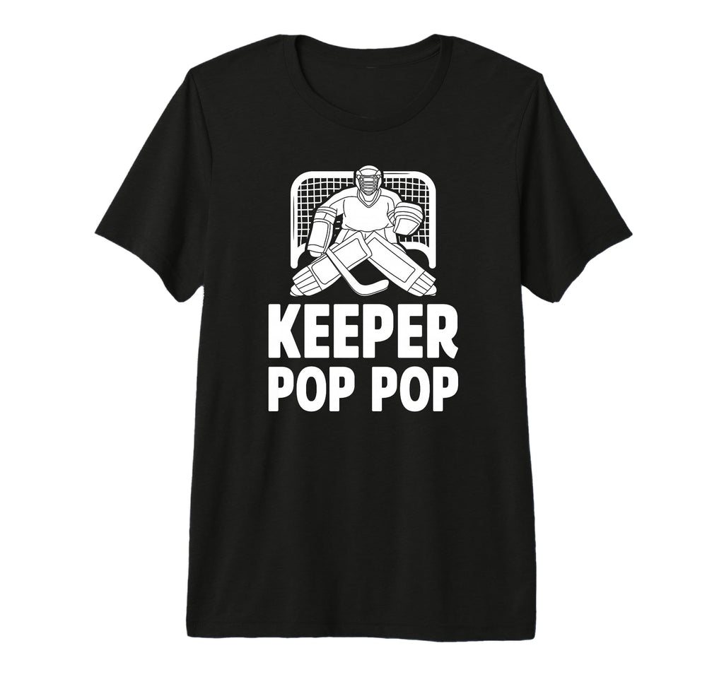 Mens Ice Hockey Keeper Pop Pop Ice T-Shirt - Graphic Print for Adults - T-Shirt, Sweatshirt, Hoodie