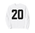 20 White Number 20 Sports Fan Soccer Sweatshirt - Minimalist Print Unisex - T-Shirt, Sweatshirt, Hoodie
