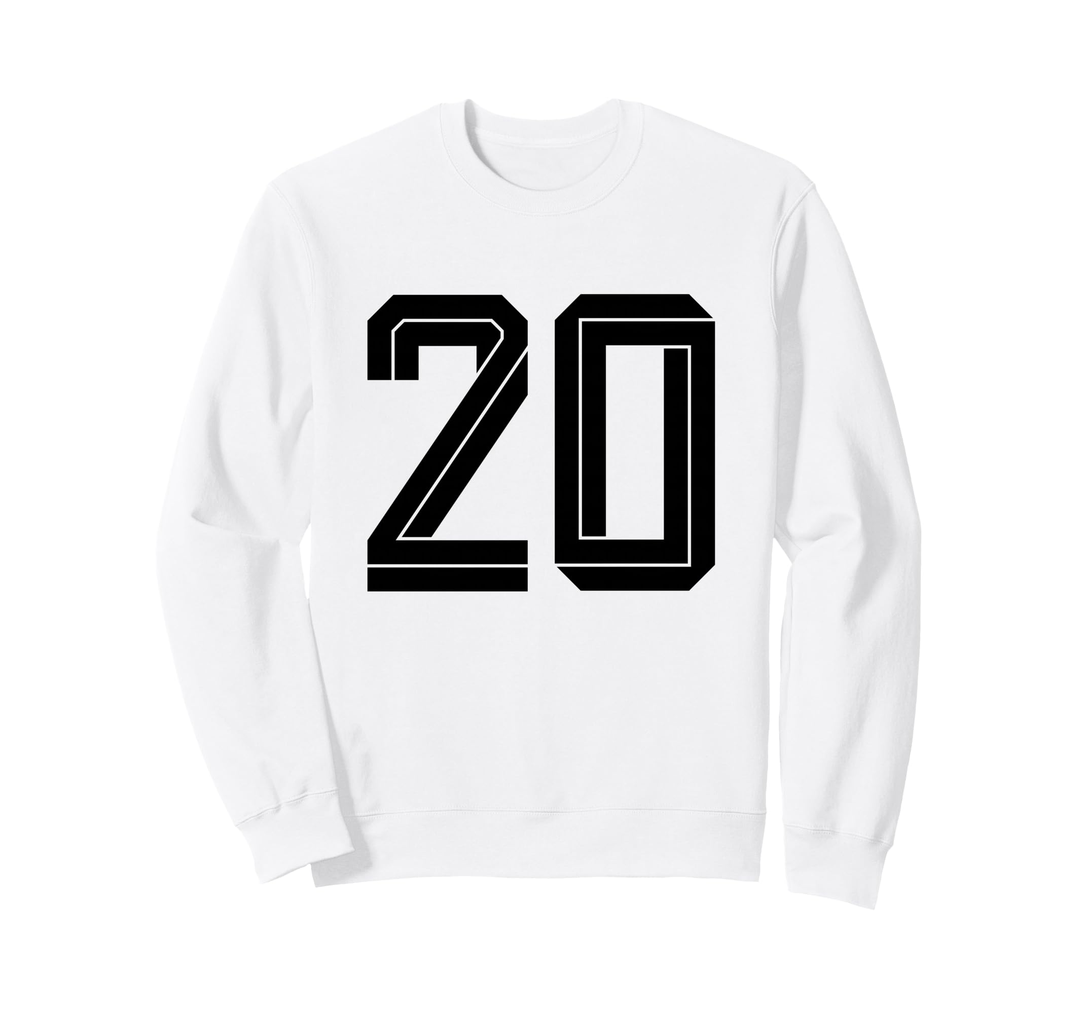 20 White Number 20 Sports Fan Soccer Sweatshirt - Minimalist Print Unisex - T-Shirt, Sweatshirt, Hoodie