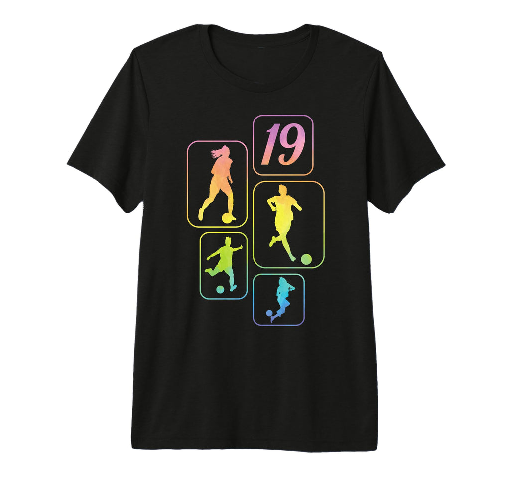 19Th Birthday Soccer Player Football 19 T-Shirt - Minimalist Print Unisex - T-Shirt, Sweatshirt, Hoodie