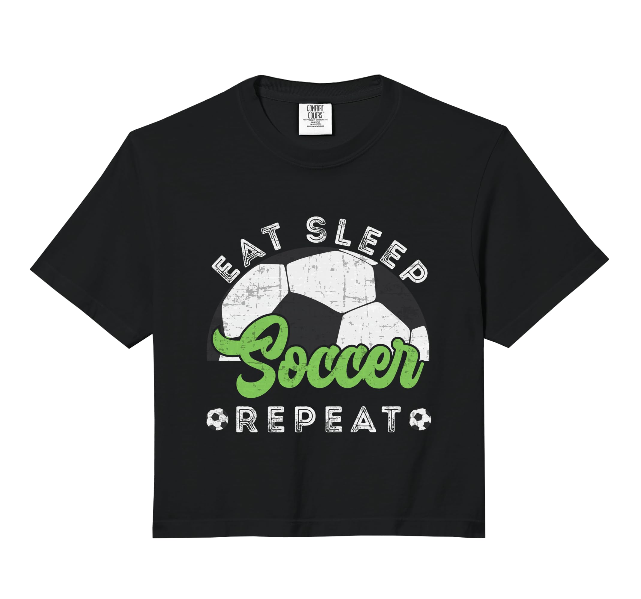 Eat Sleep Soccer Repeat Distressed Soccer T-Shirt - Trendy Graphic Unisex - T-Shirt, Sweatshirt, Hoodie