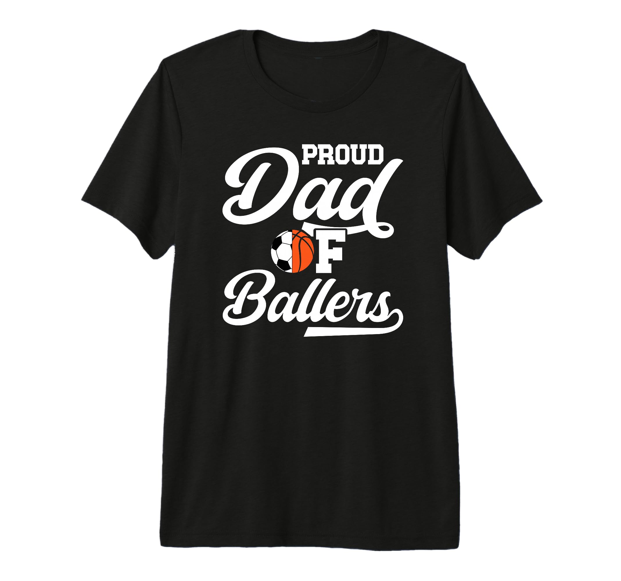 Mens Proud Dad Ballers Soccer T-Shirt - Minimalist Print for Adults - T-Shirt, Sweatshirt, Hoodie