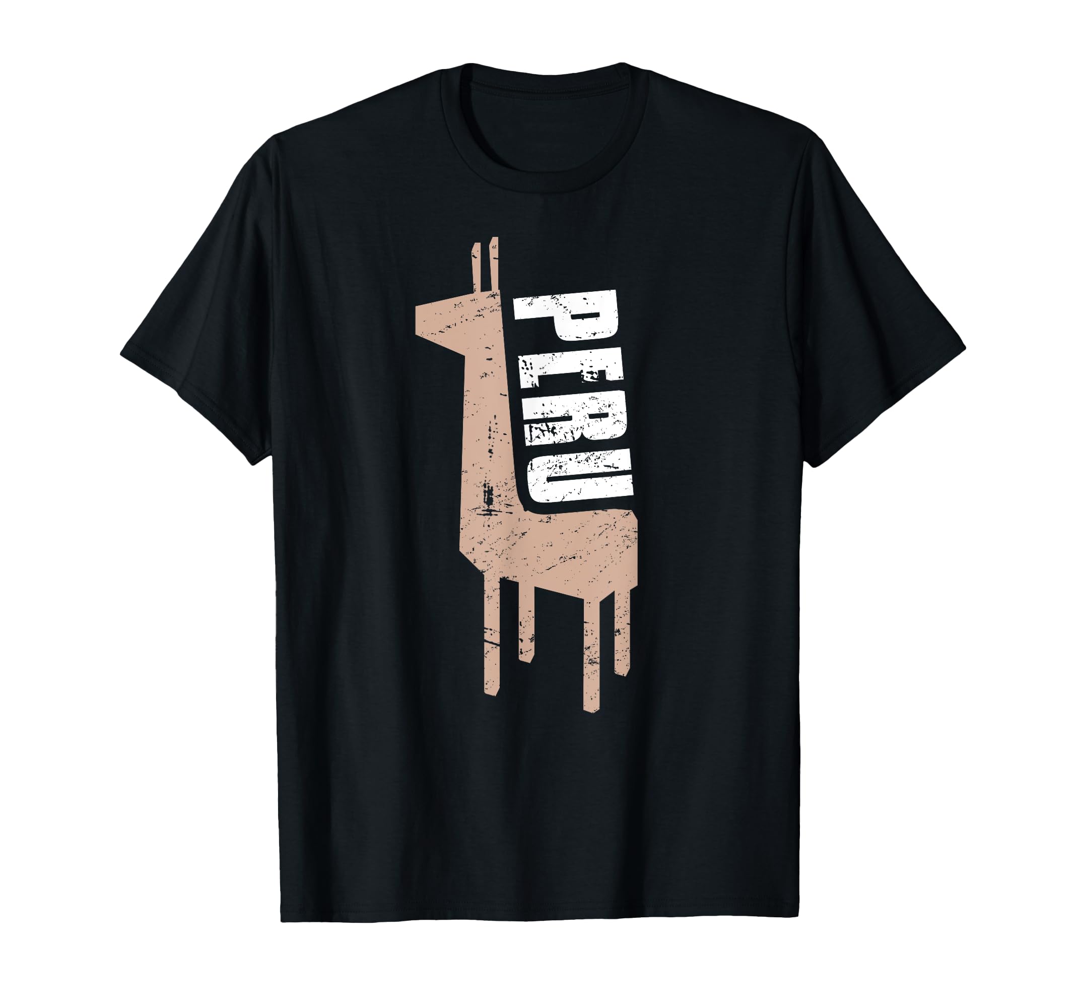 Alpaca Distressed Peru T-Shirt - Fun Novelty Design for Adults - T-Shirt, Sweatshirt, Hoodie