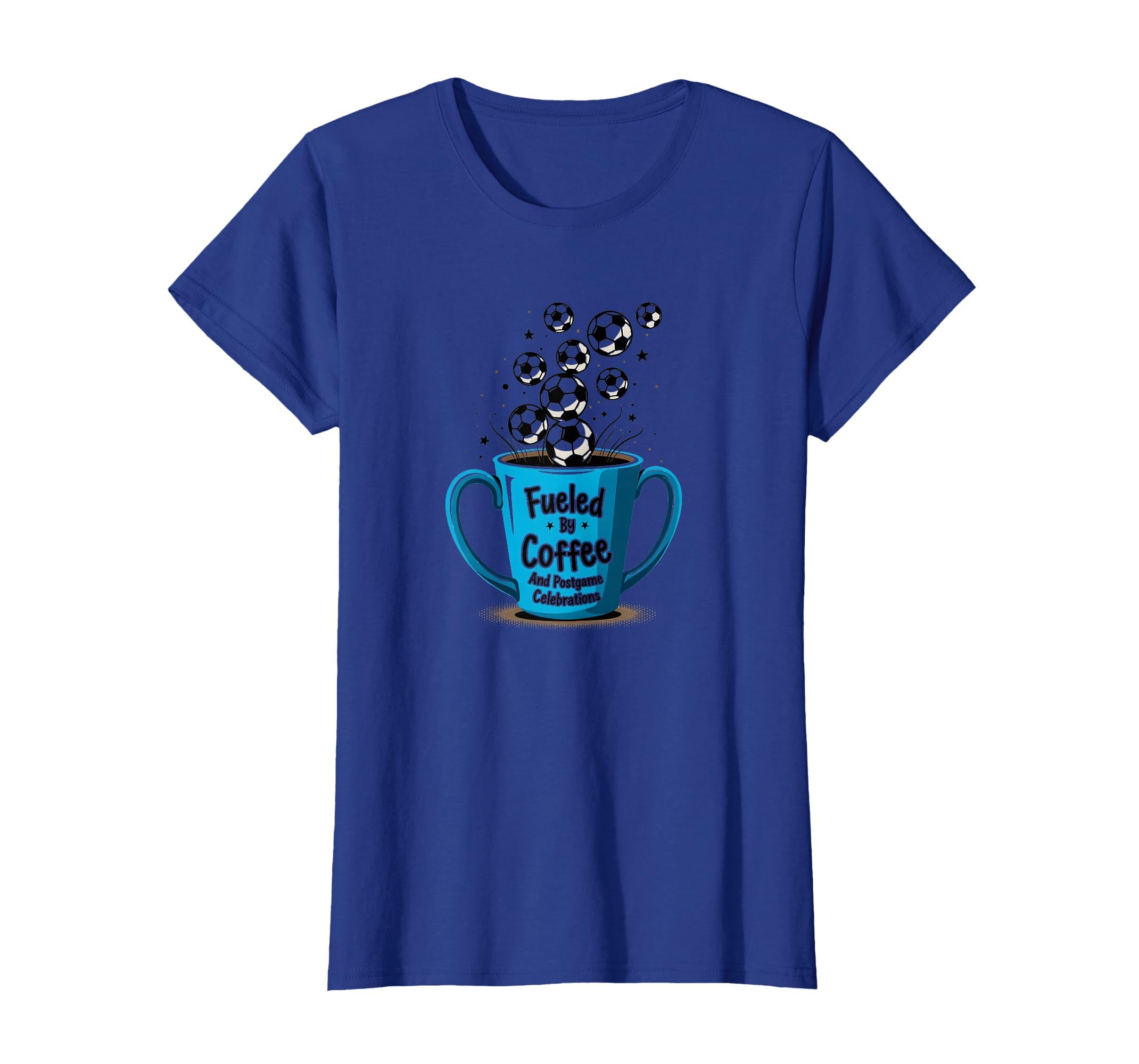Soccer Mom Fueled Coffee And Postgame T-Shirt - Graphic Print for Adults - T-Shirt, Sweatshirt, Hoodie