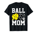 Ball Mom Heart Funny Softball T-Shirt - Fun Novelty Design Men Women - T-Shirt, Sweatshirt, Hoodie