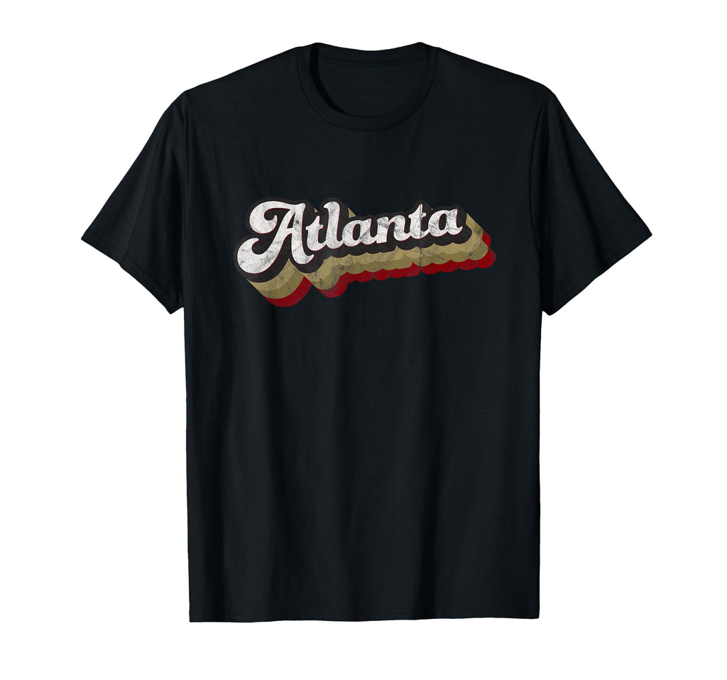 Atlanta Soccer Distressed Baseball Script T-Shirt - Novelty Apparel Unisex - T-Shirt, Sweatshirt, Hoodie