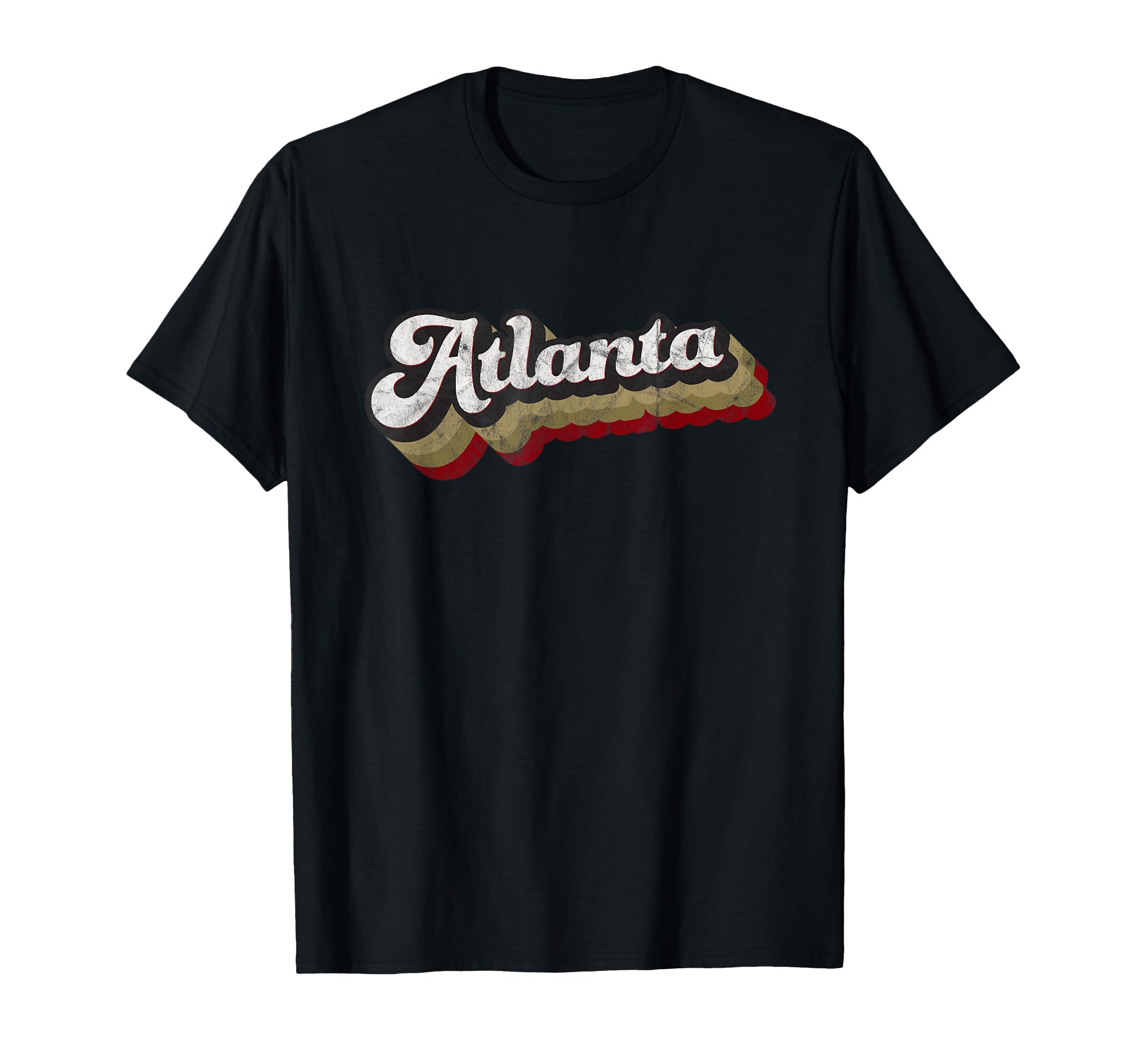 Atlanta Soccer Distressed Baseball Script T-Shirt - Novelty Apparel Unisex - T-Shirt, Sweatshirt, Hoodie