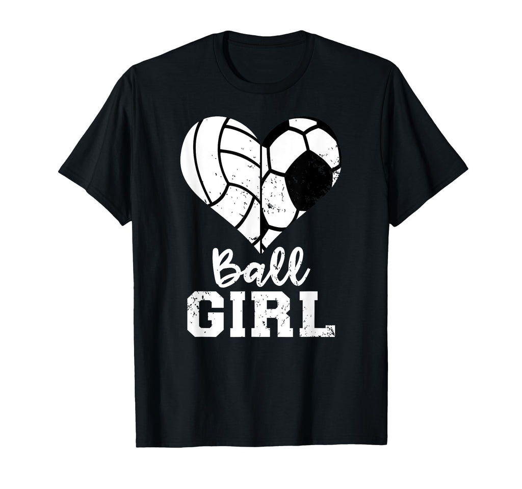Ball Heart Funny Soccer Volleyball T-Shirt - Unique Graphic for Adults - T-Shirt, Sweatshirt, Hoodie