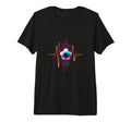 Soccer Ball Heartbeat Tri Blend T-Shirt - Minimalist Print Men Women - T-Shirt, Sweatshirt, Hoodie
