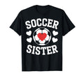 Soccer Sister Soccer Players Heart T-Shirt - Custom Art Print for Adults - T-Shirt, Sweatshirt, Hoodie