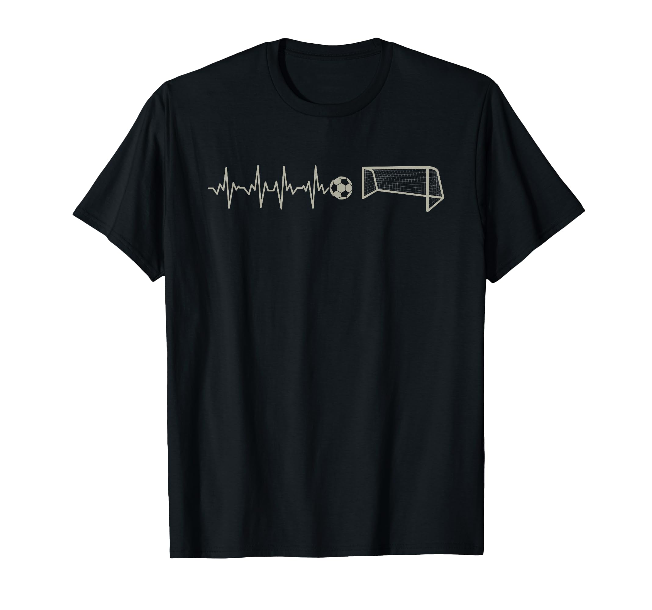 Funny Soccer Heartbeat Ecg T-Shirt - Fun Novelty Design for Adults - T-Shirt, Sweatshirt, Hoodie