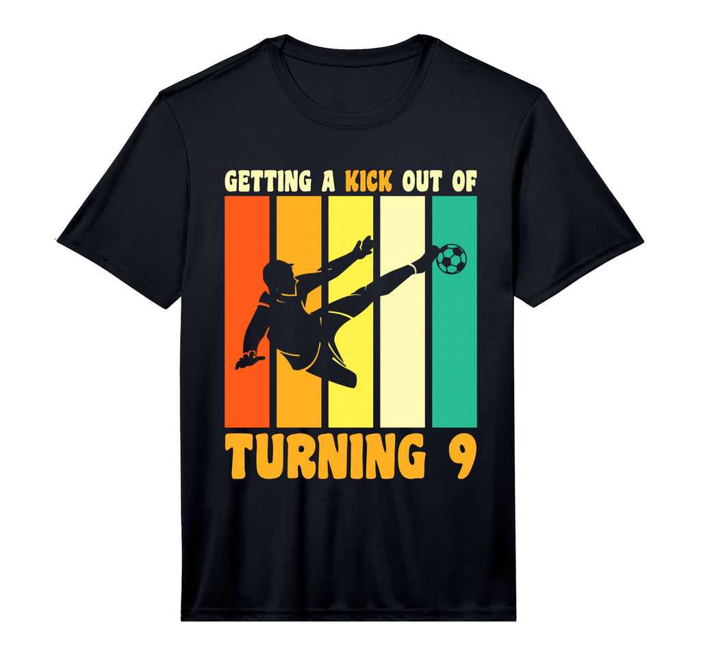 Happy 9Th Birthday 9 Year Old Kick T-Shirt - Trendy Graphic for Adults - T-Shirt, Sweatshirt, Hoodie