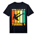 Happy 9Th Birthday 9 Year Old Kick T-Shirt - Trendy Graphic for Adults - T-Shirt, Sweatshirt, Hoodie