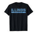 Illinois Soccer Sky Blue Text T-Shirt - Trendy Graphic Unisex - T-Shirt, Sweatshirt, Hoodie