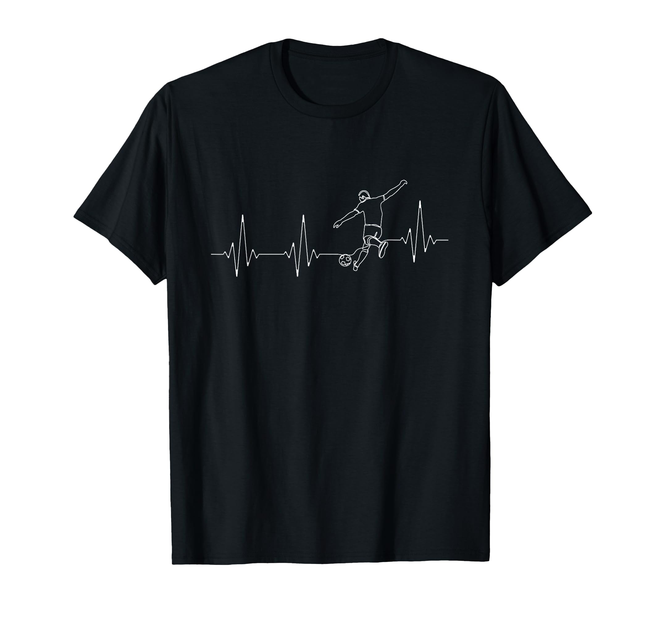 Soccer Shot Striker Heartbeat T-Shirt - Fun Novelty Design for Adults - T-Shirt, Sweatshirt, Hoodie