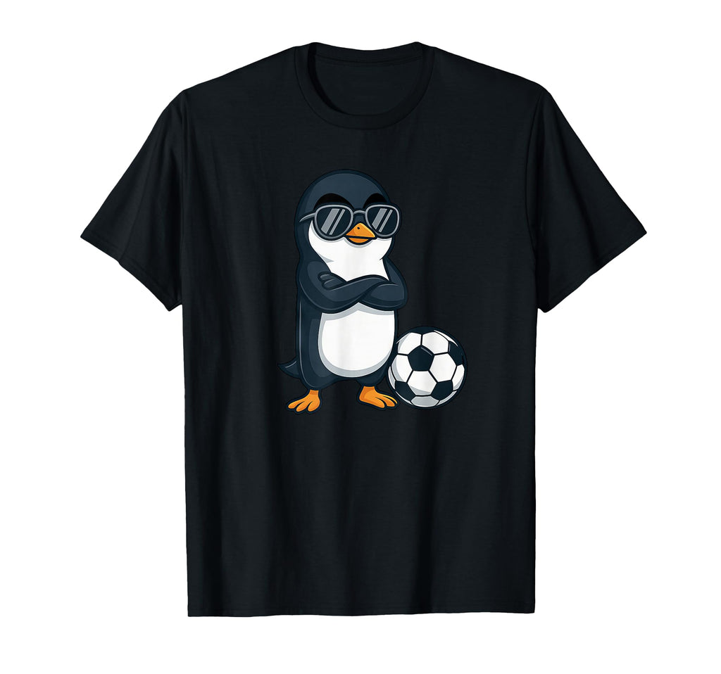 Cartoon Penguin Soccer Player T-Shirt - Streetwear Style Unisex - T-Shirt, Sweatshirt, Hoodie