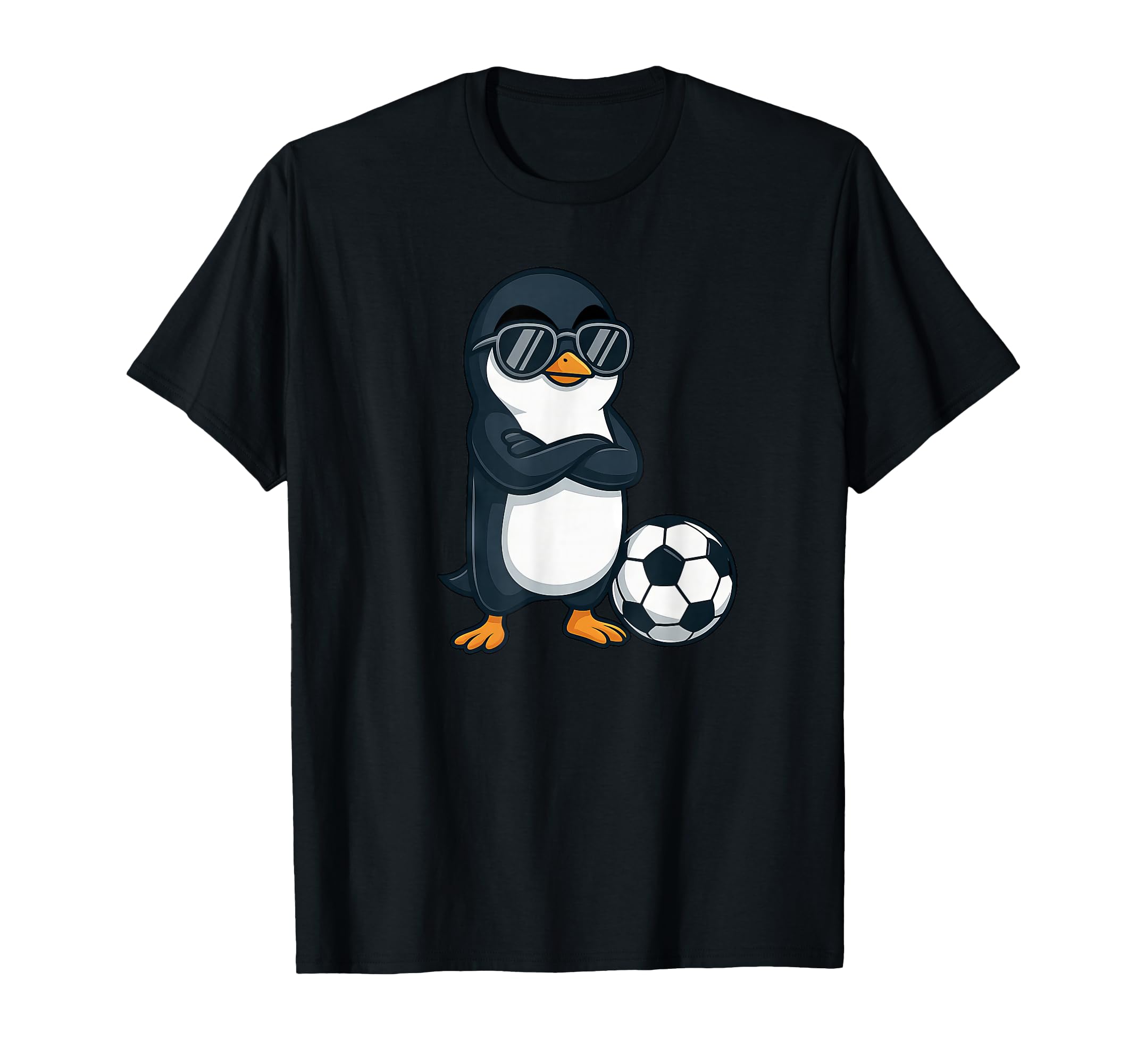 Cartoon Penguin Soccer Player T-Shirt - Streetwear Style Unisex - T-Shirt, Sweatshirt, Hoodie
