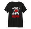 Mens Raising Hockey Keeper Dad Hockey T-Shirt - Minimalist Print Unisex - T-Shirt, Sweatshirt, Hoodie