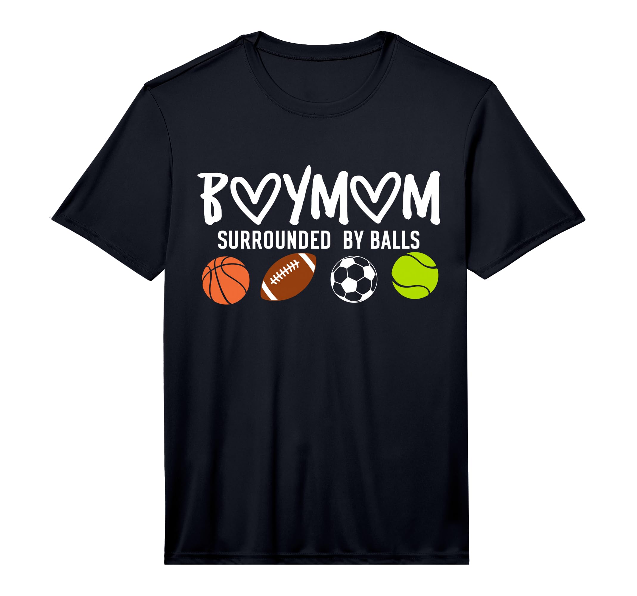 Mom Surrounded Balls Funny Ball T-Shirt - Trendy Graphic for Adults - T-Shirt, Sweatshirt, Hoodie