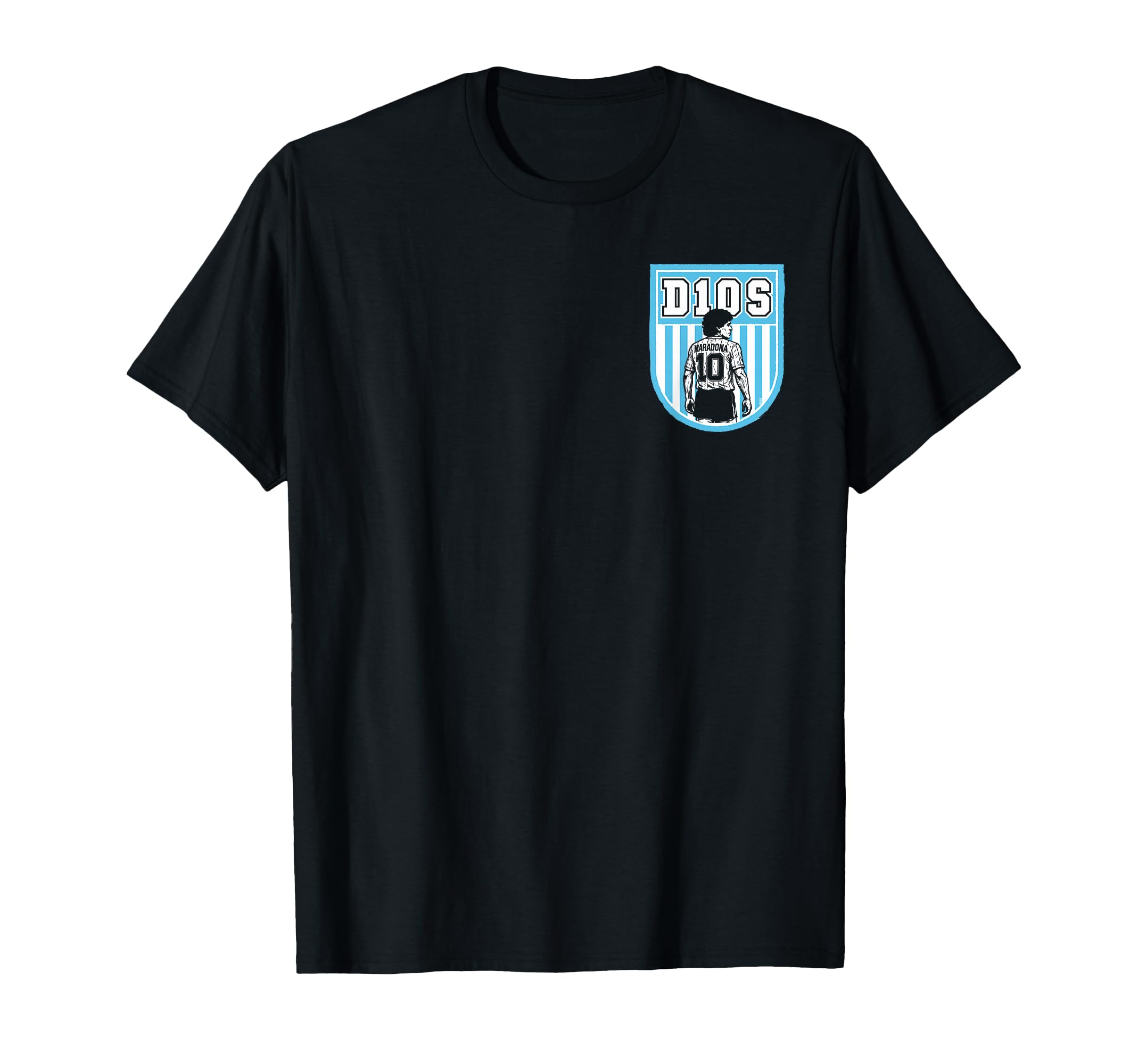 Diego Maradona D10S Shield Badge T-Shirt - Custom Art Print Unisex - T-Shirt, Sweatshirt, Hoodie