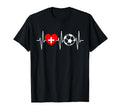 Switzerland Soccer Flag Heart Swiss T-Shirt - Minimalist Print Men Women - T-Shirt, Sweatshirt, Hoodie