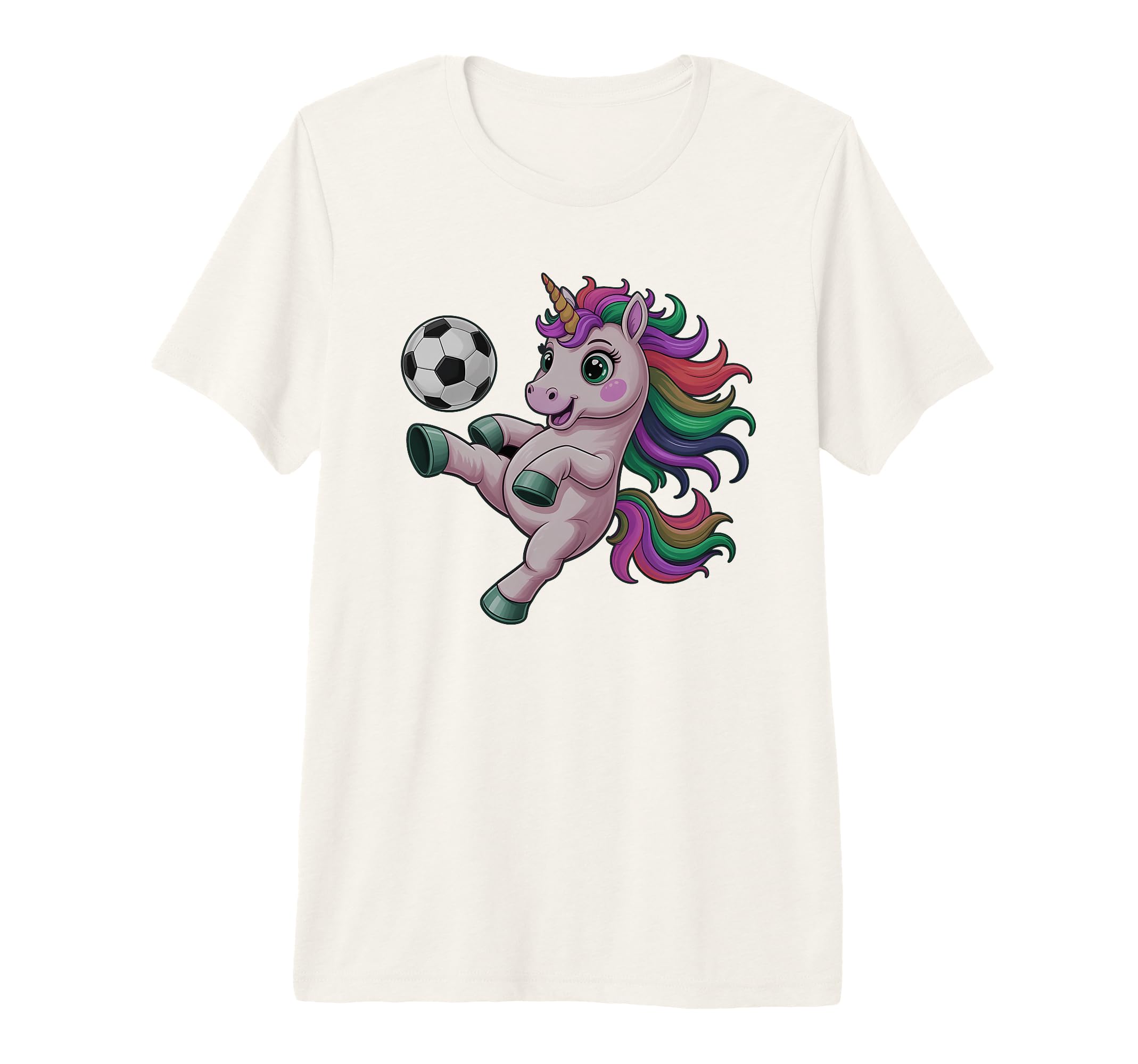 Funny Soccer Unicorn Just Who Loves T-Shirt - Minimalist Print Unisex - T-Shirt, Sweatshirt, Hoodie