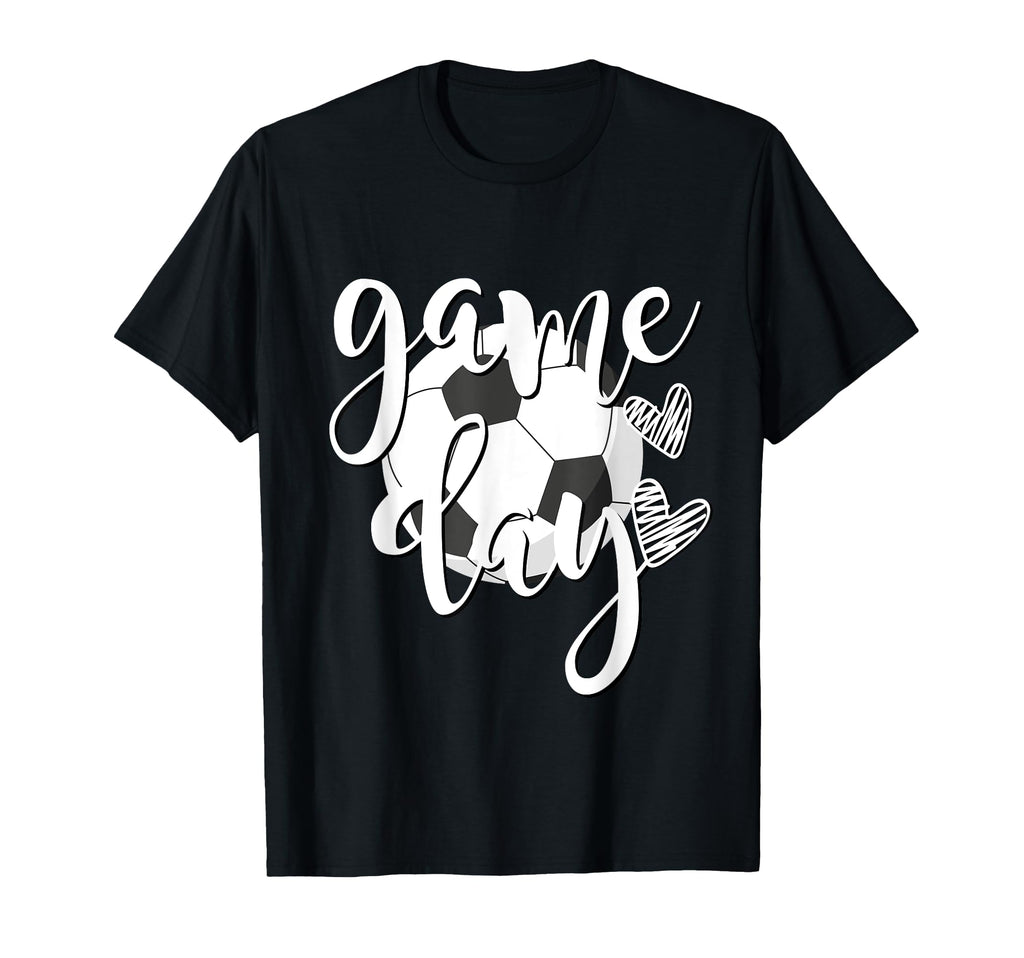 Game Day Soccer Ball Hearts Soccer T-Shirt - Aesthetic Graphic Men Women - T-Shirt, Sweatshirt, Hoodie