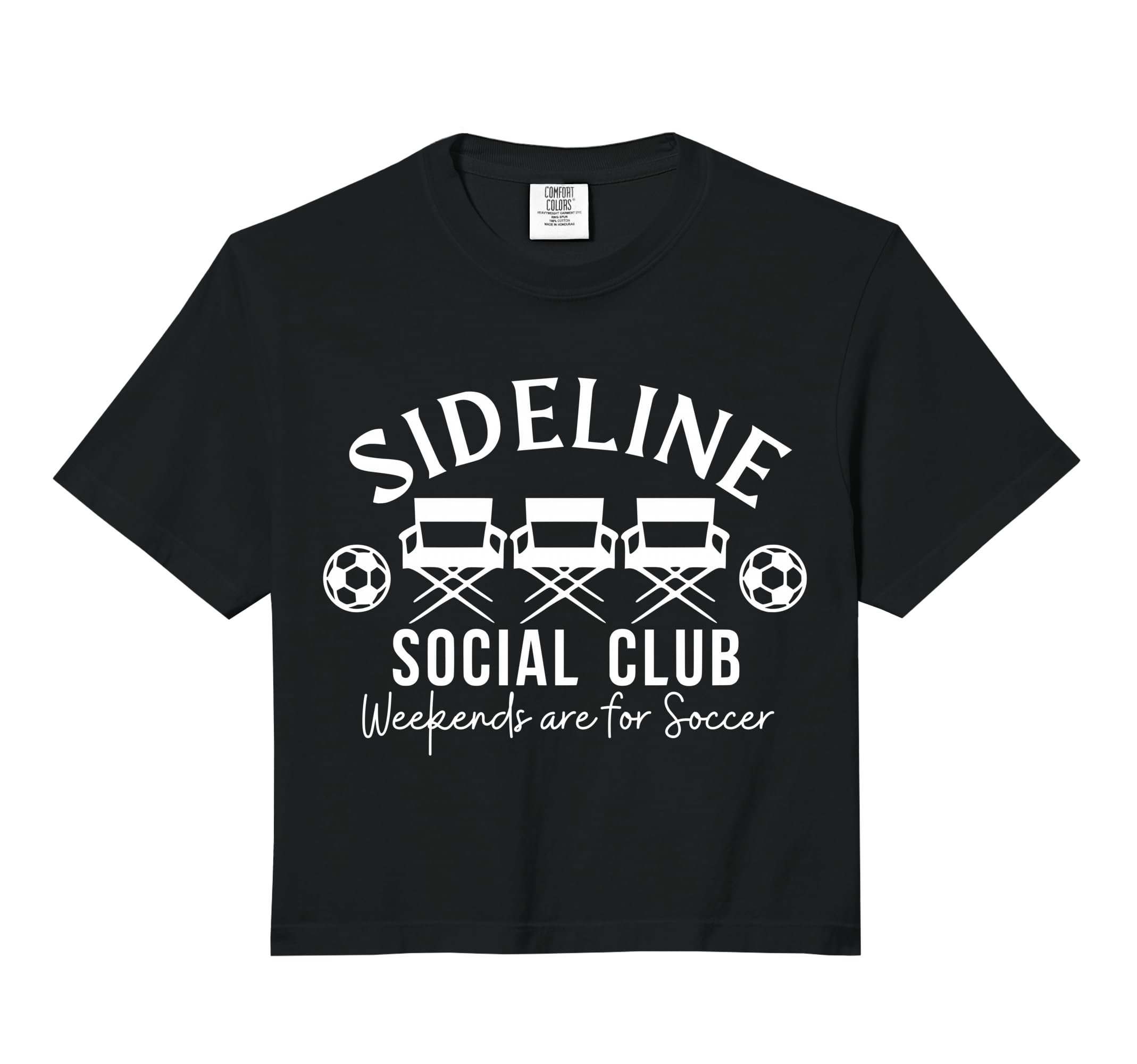 Soccer Mom Dad Sideline Social Club T-Shirt - Trendy Graphic for Adults - T-Shirt, Sweatshirt, Hoodie