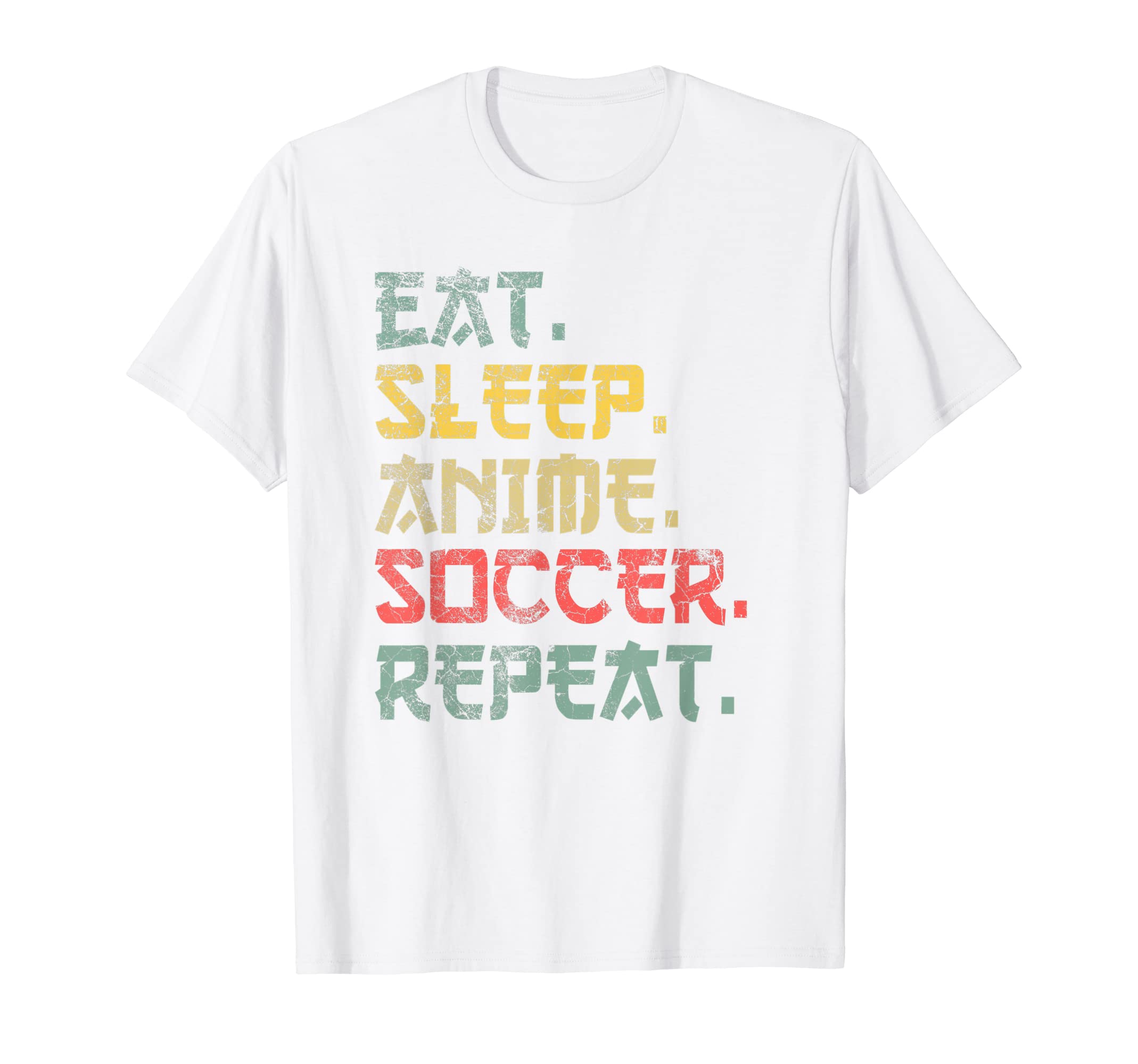 Eat Sleep Anime Soccer Repeat Funny T-Shirt - Graphic Print for Adults - T-Shirt, Sweatshirt, Hoodie