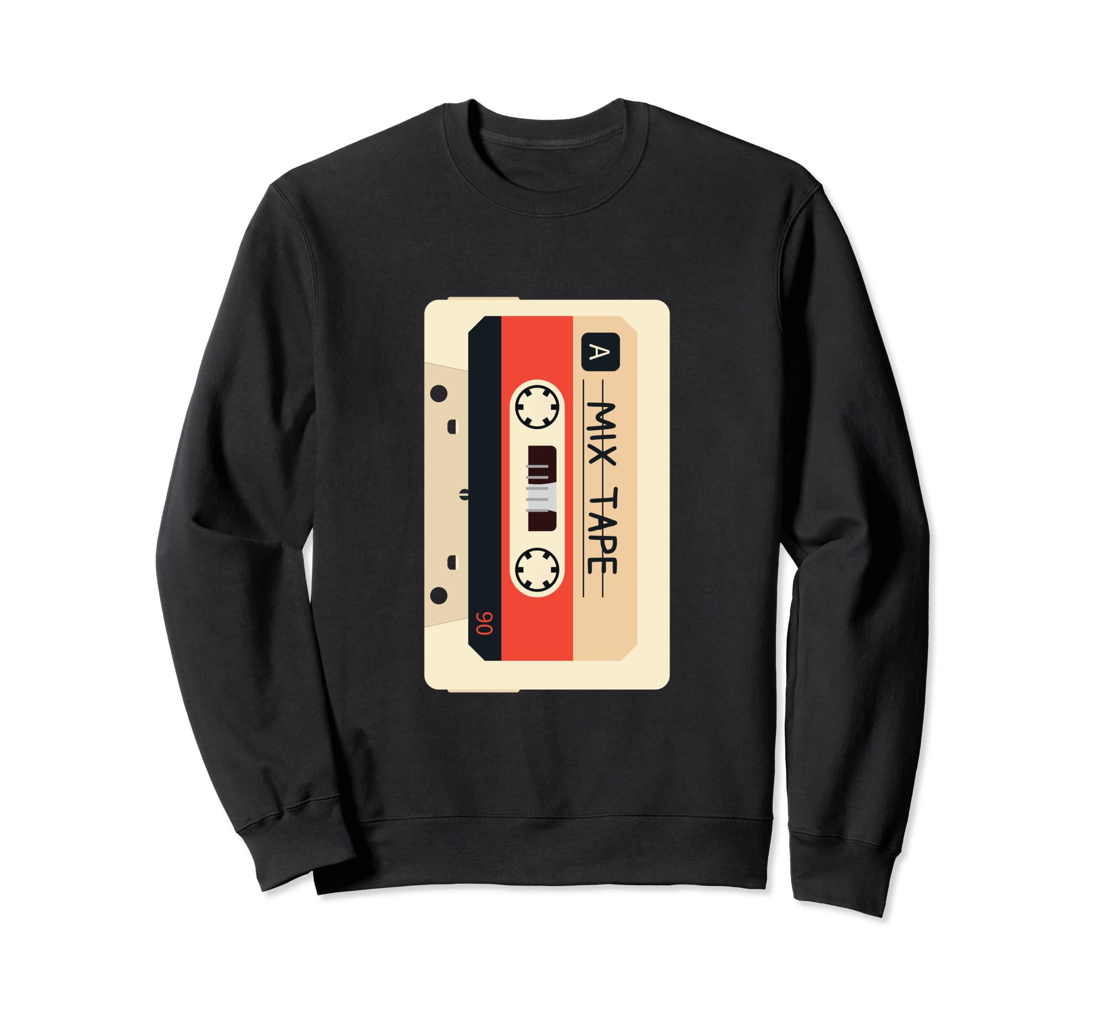 80S Mix Music Cassette Tape Sweatshirt - Graphic Print for Adults - T-Shirt, Sweatshirt, Hoodie
